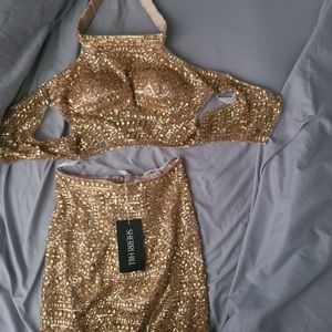 Sherri Hill 51281 Gold 2 piece set